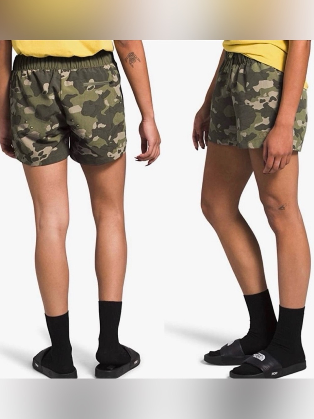 The North Face Women's Olive Camo Athletic Shorts